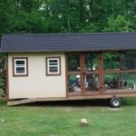 Moving coop from driveway to back yard